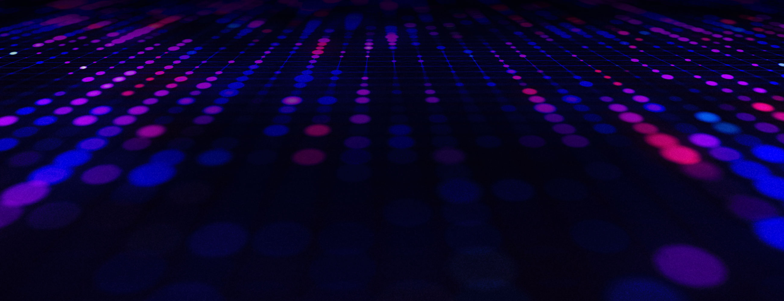 Abstract illustration of connected pink and blue dots