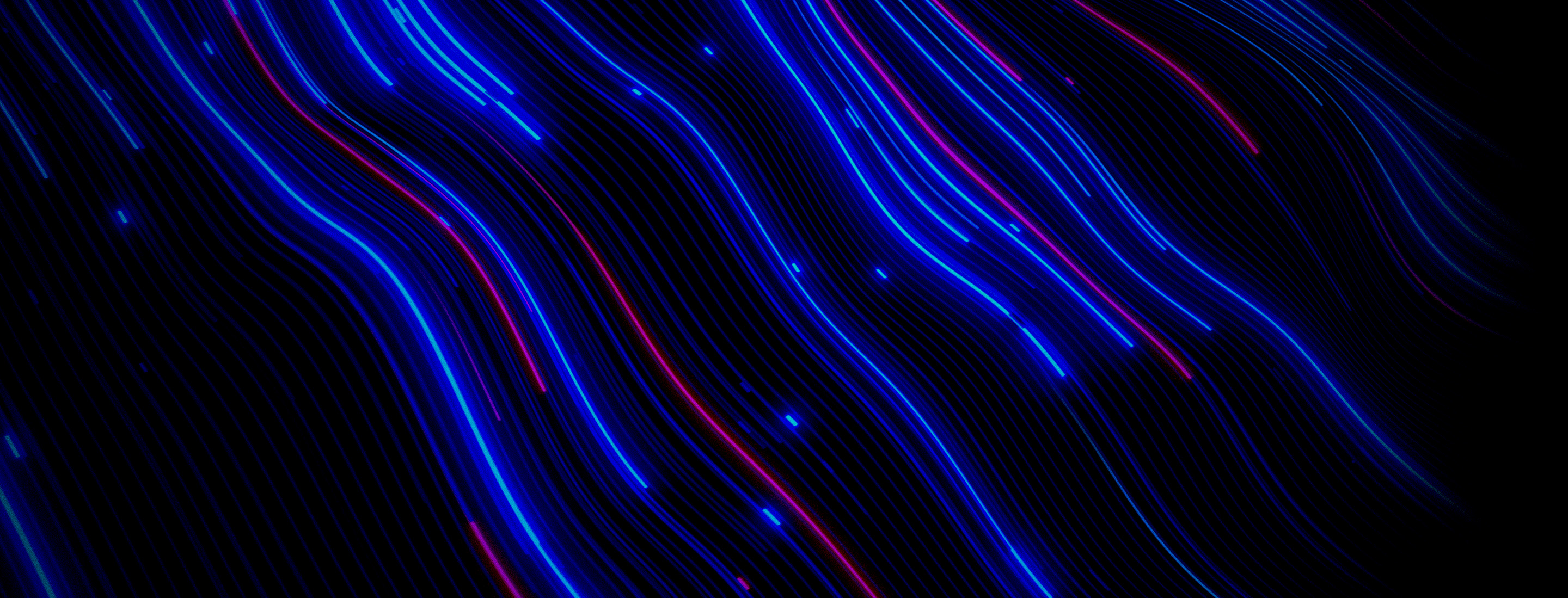 Abstract illustration of blue and pink lines simulating motion