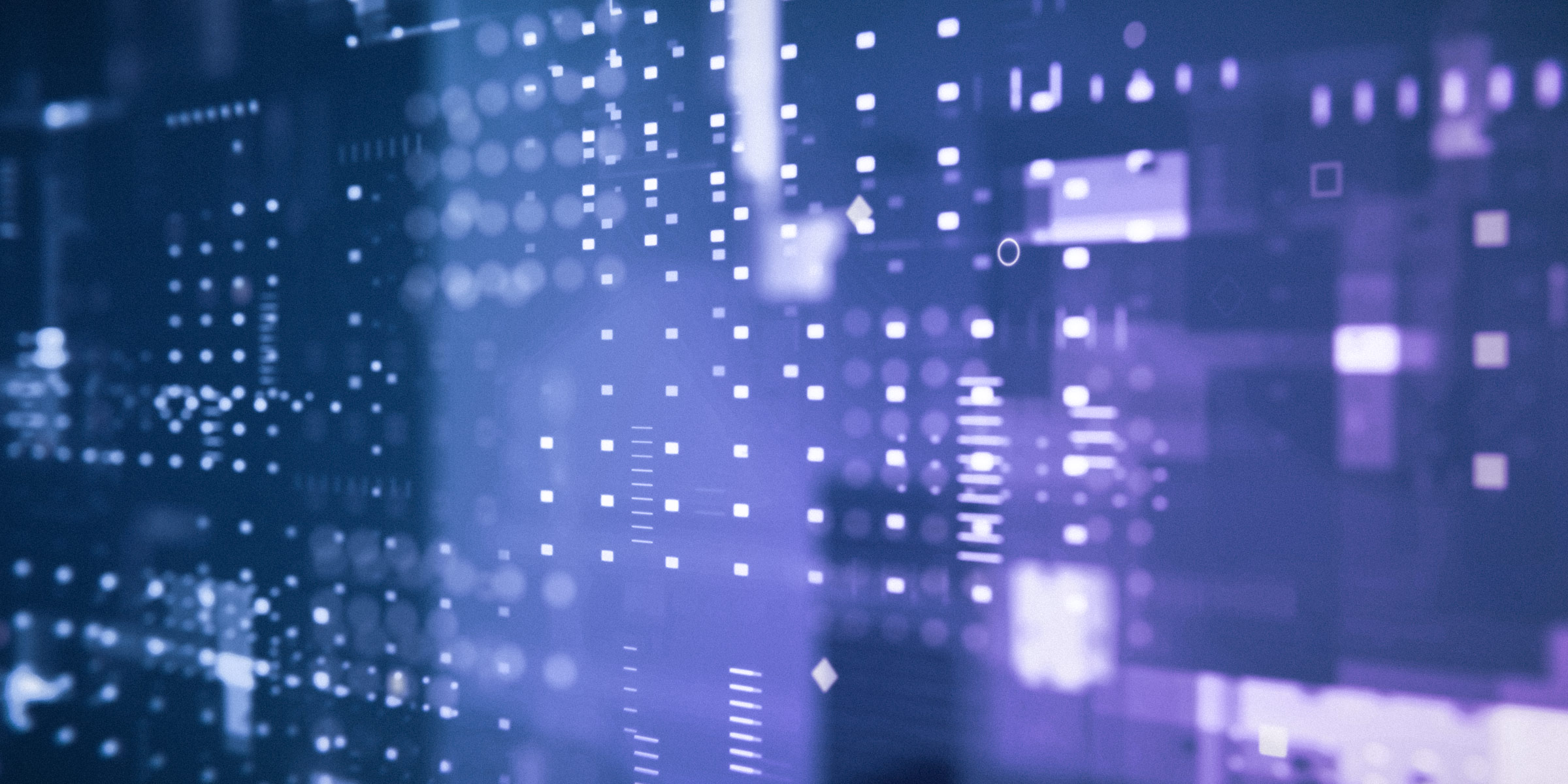 Abstract digital illustration consisting of groupings of dots resembling datapoints