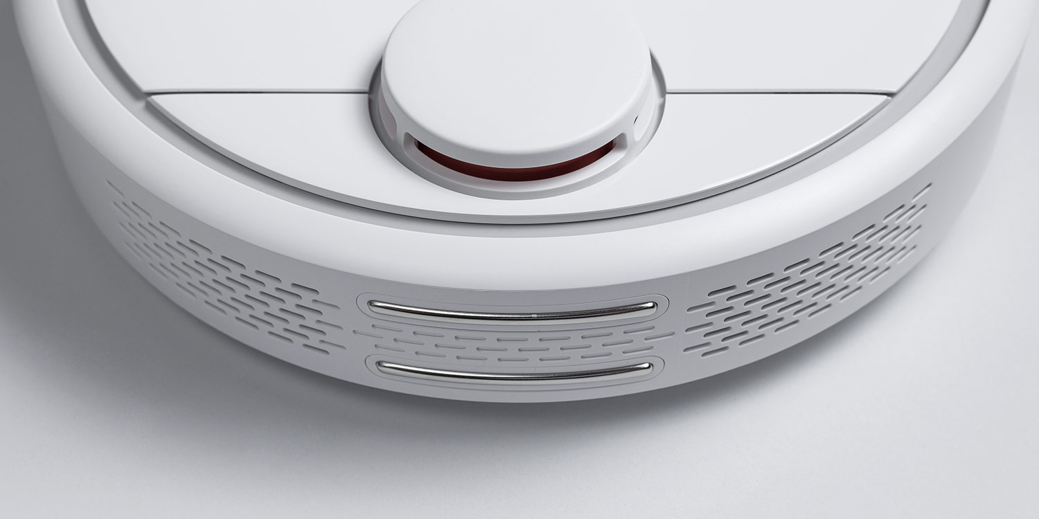 Close-up photo of a robot vacuum cleaner