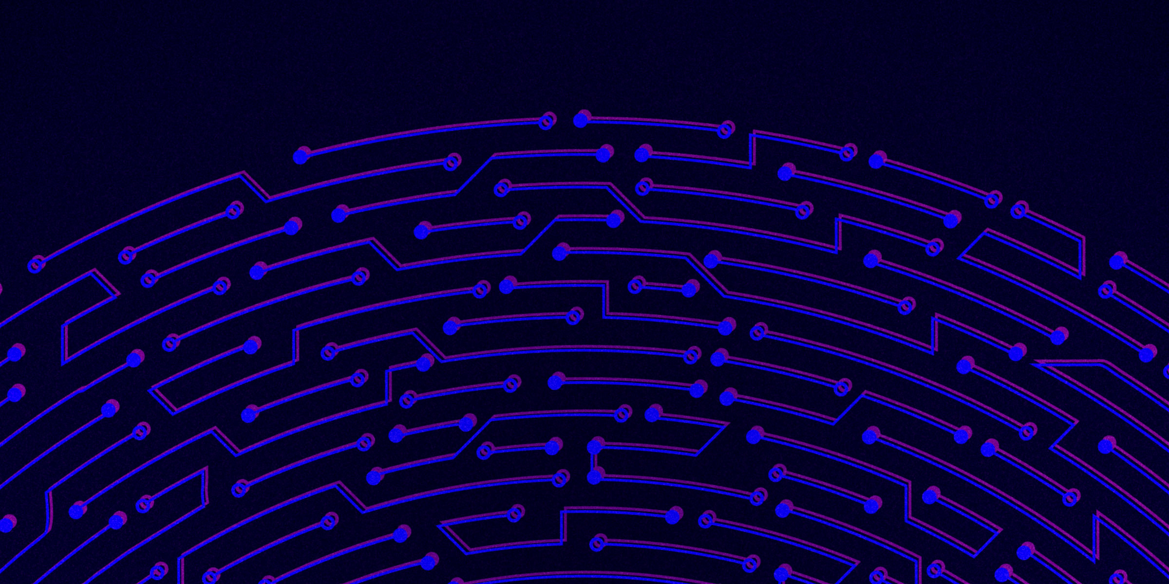 Geometric illustration of lines and dots arranged to form a pattern